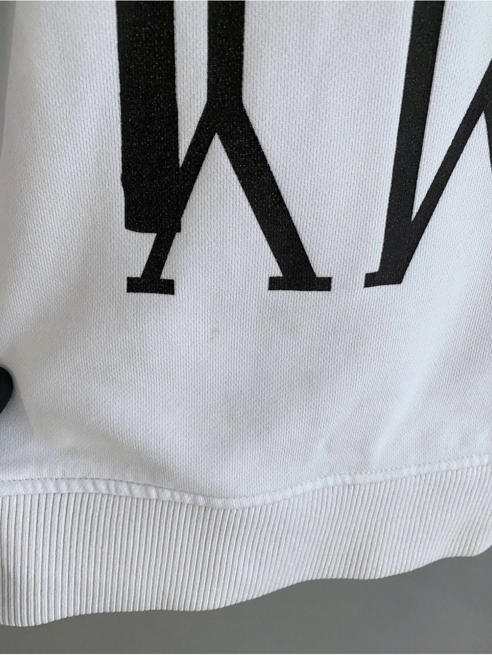 Jimmy Choo White Hoodie with Black Graphic Logo - Picture 9 of 10